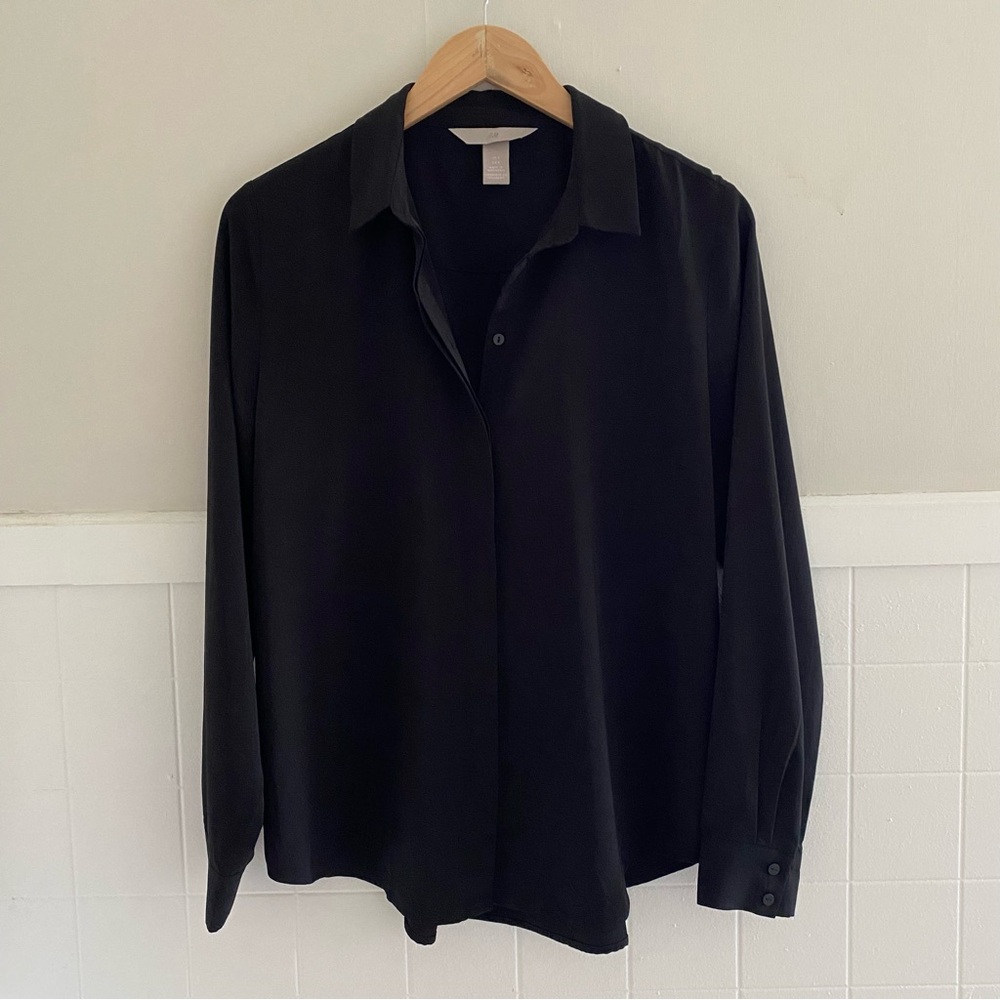 H&M Black Button Down Shirt